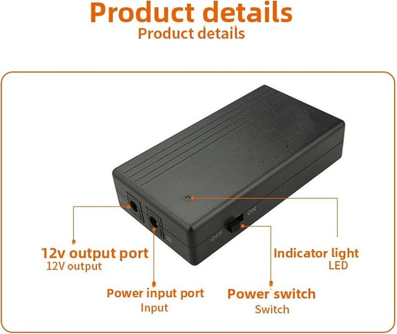 Eujgoov 7800mAh Uninterruptible Power Supply UPS Backup for Router Modem Security Camera - Image 4
