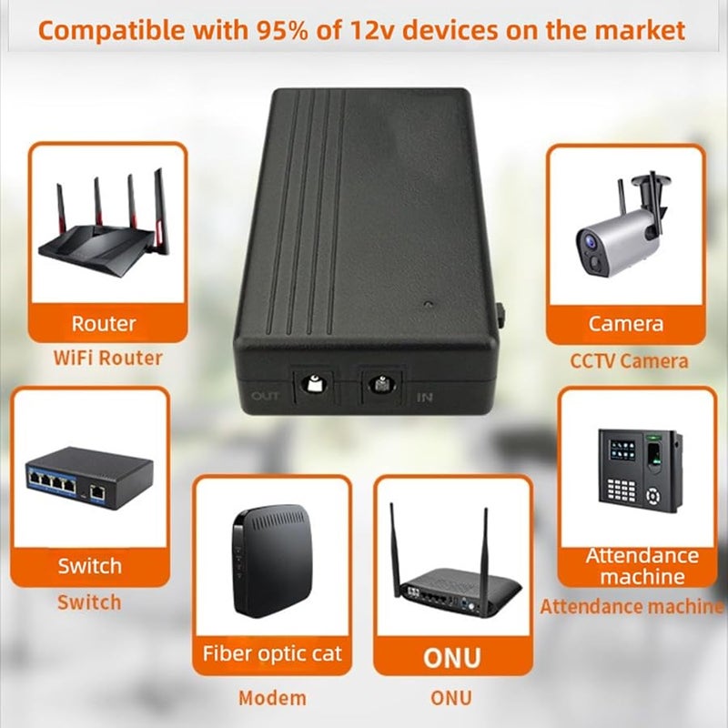 Eujgoov 7800mAh Uninterruptible Power Supply UPS Backup for Router Modem Security Camera - Image 5
