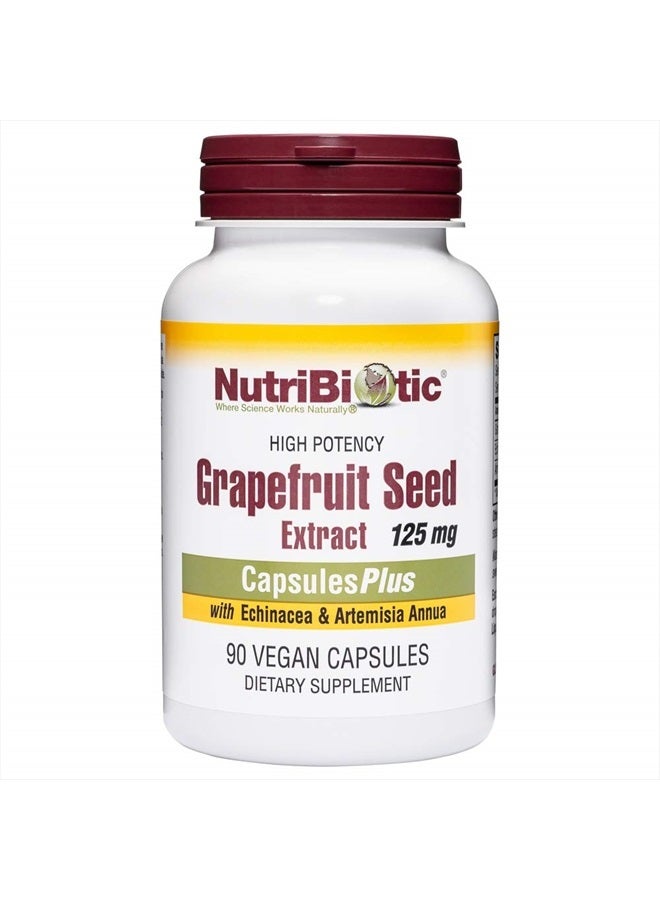 Nutribiotic Grapefruit Seed Extract CapsulesPlus, 125 mg of GSE, 90 Count - Image 1