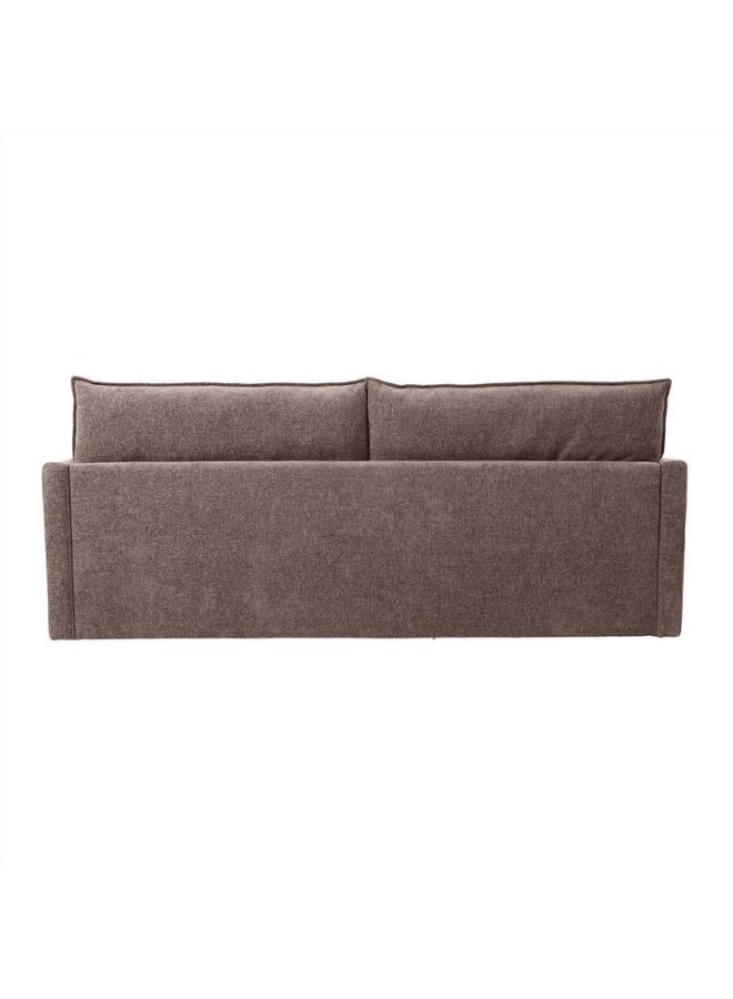 NEO FRONT FURNITURE Sofa Bed SP370 – 3-Seater Convertible Sofa & Couch with Armrests, Light Brown, Solid Wood Frame, Polyester Upholstery - Image 2