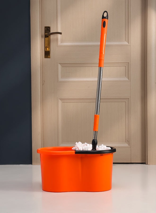 Royalford Royalbright 13L Modern Spin Easy Mop Microfiber Technology 360掳 Rotating Plates Ss Drum Hands Free 100% Microfiber Non Splash Multicolor Assorted Assorted - Image 1