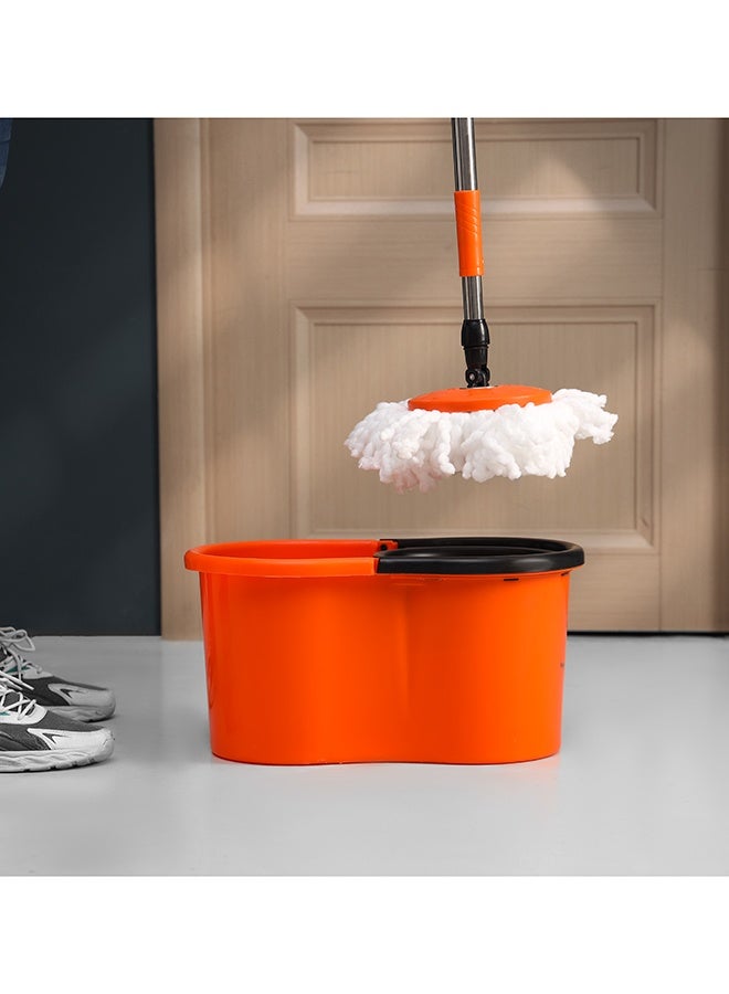Royalford Royalbright 13L Modern Spin Easy Mop Microfiber Technology 360掳 Rotating Plates Ss Drum Hands Free 100% Microfiber Non Splash Multicolor Assorted Assorted - Image 2
