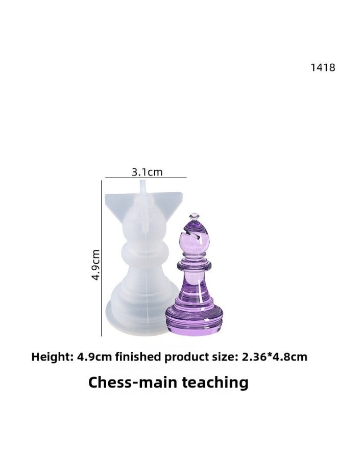 Spot Epoxy Resin Mold Family Entertainment Game Three-dimensional Flag Chess Board Silicone Mold-Specifications:Chess-Bishop - Image 1