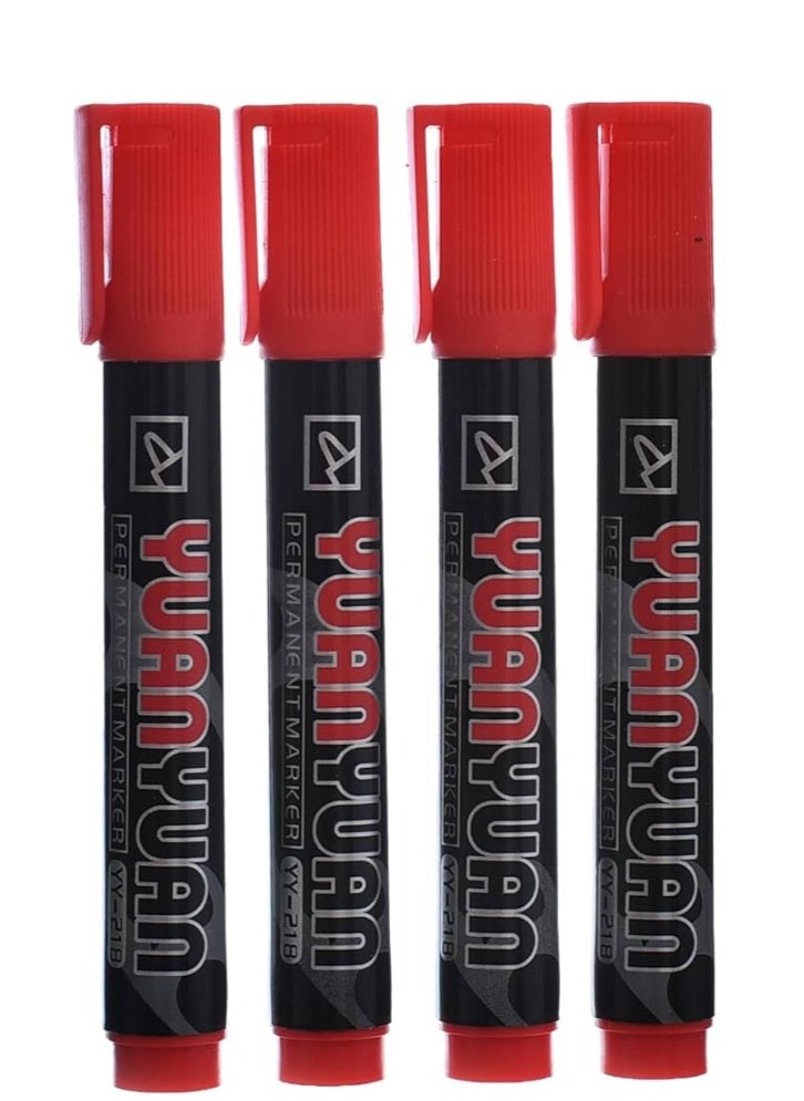 Generic Yuanyuan Permanent Marker YY-218 Red | Long-Lasting, Quick-Dry Ink for Bold Markings  - Image 2