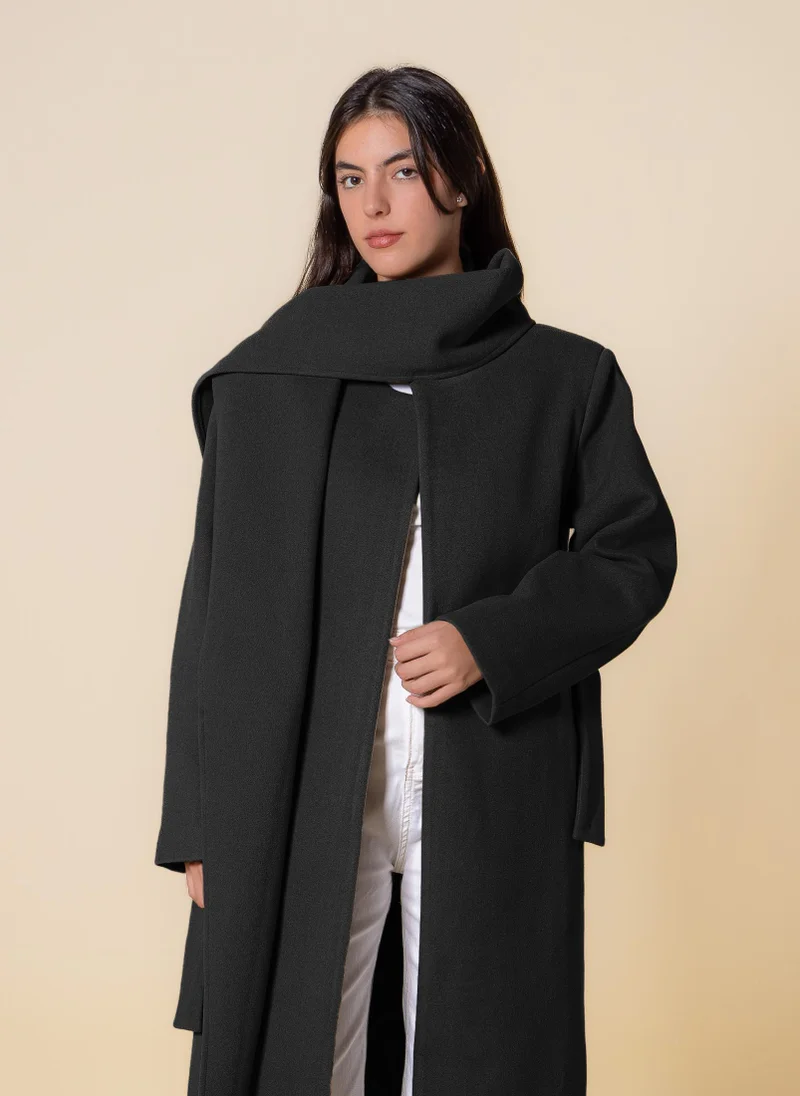 شايبس معطف طويل مع وشاح