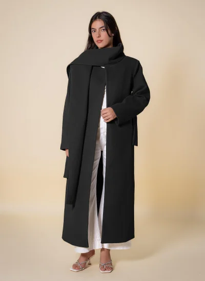 SHAPES LONG COAT WITH SCARF