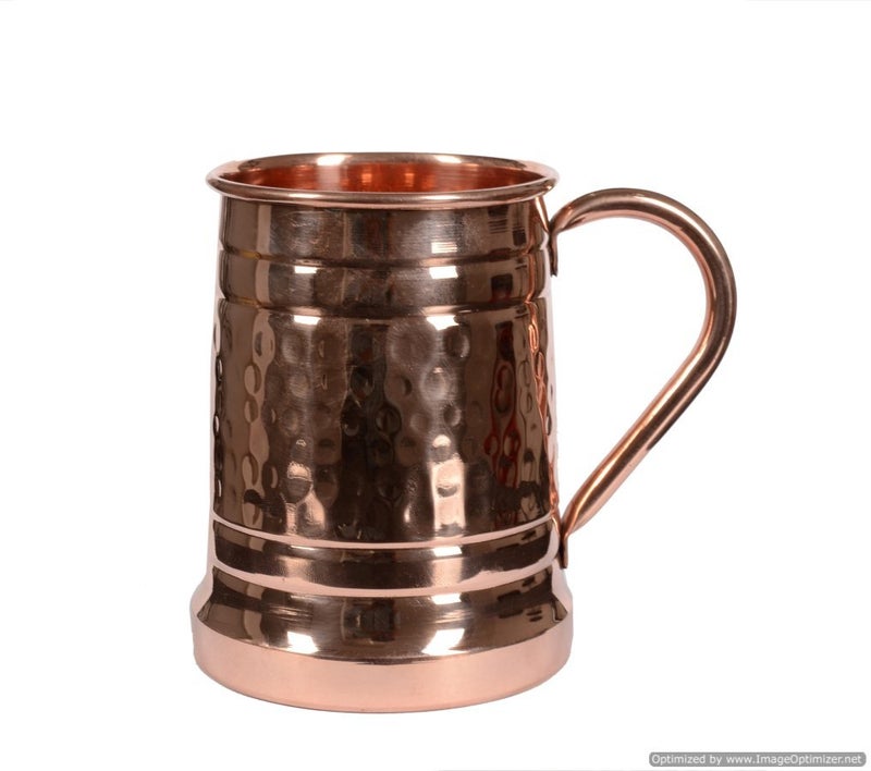 Skywalk Handmade Pure Solid Copper Mug Cup 600 ML for Use Restaurant Ware Bar Beer Vodka Wine Hotel Ware Home Ware Gift, Pure Copper Beer Mug Cup - Image 2