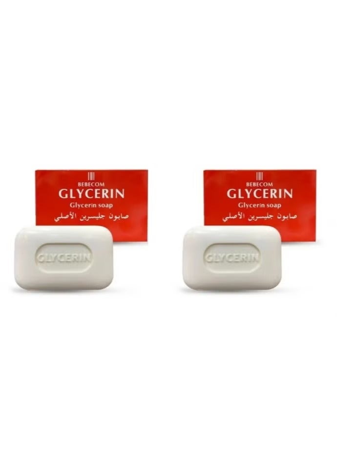Glycerin Bebecom A set of two pieces of original glycerin soap, 125 grams