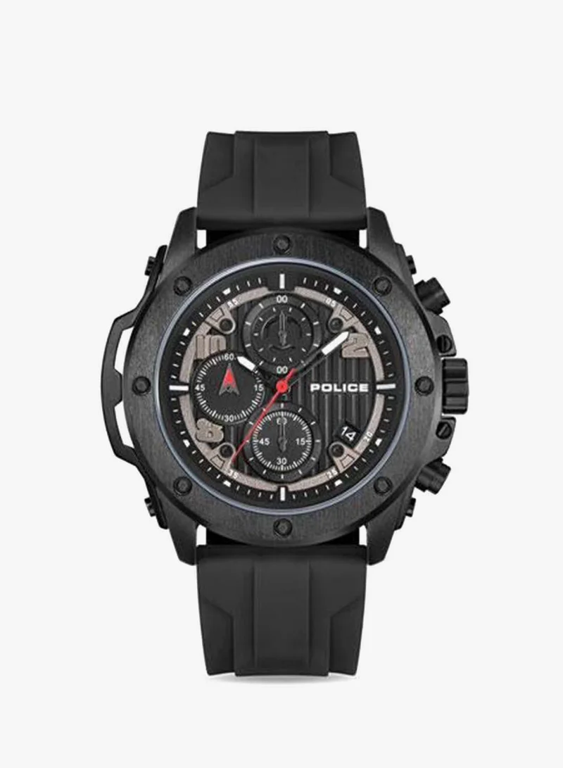 Police Clout Orb Black Blue Orange Yellow Silicone Straps Chronograph Watch Set for Men - 50.4mm