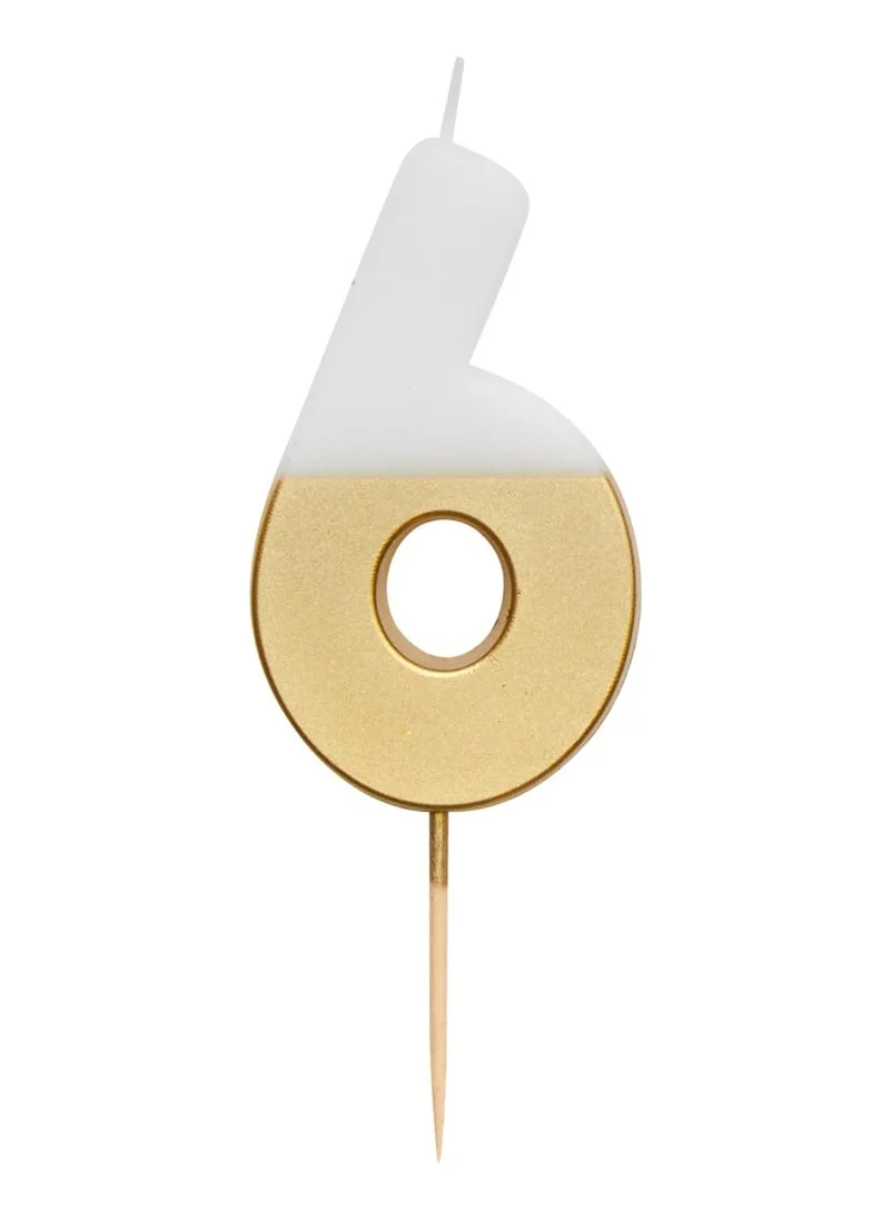 Talking Tables Talking Tables 6 Number Birthday Candles, Gold Candle for Cake Decoration, Candle for Birthday Cake Topper, Anniversary Cake Number Candle. Candles stick for special occasions such as birthdays and Anniversaries.