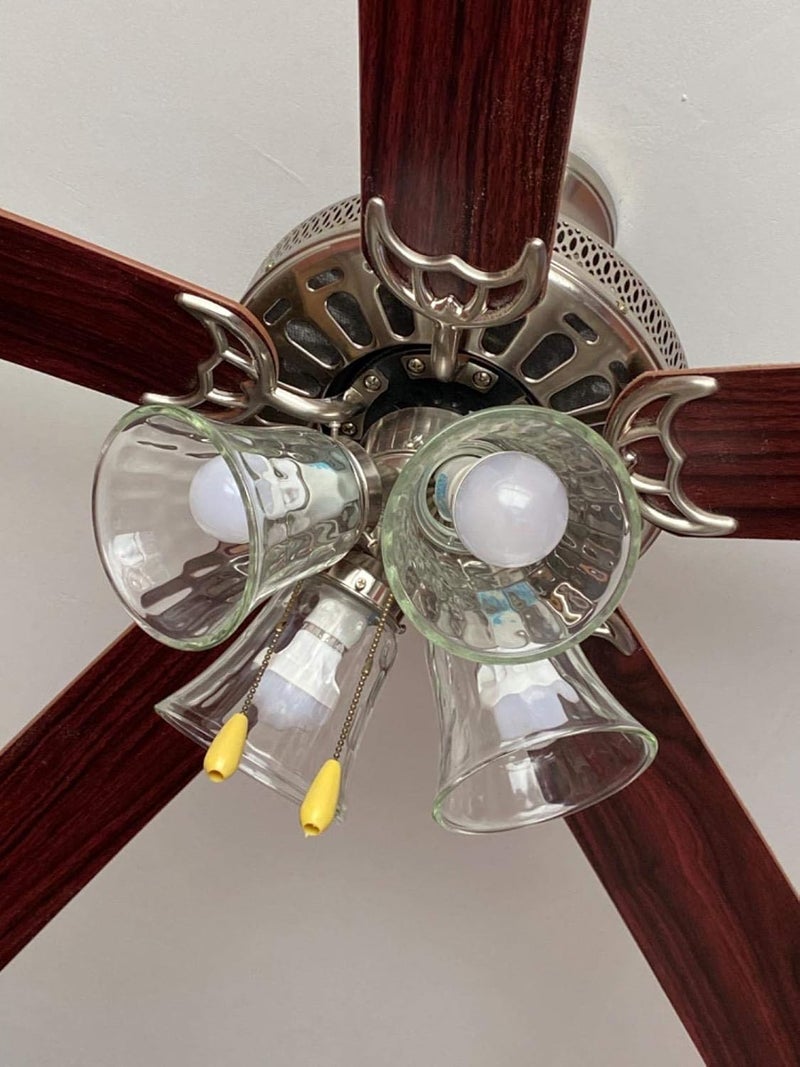 XIDING Ceiling Fan Light Covers, Clear Hammered Style Bell Glass Shade, Lighting Replacement Glass Shade Standard 2-1/8" Fitter Size, Perfect Ceiling Fan Globes Replacement Glass Accessories, Pack of 4 - Image 5