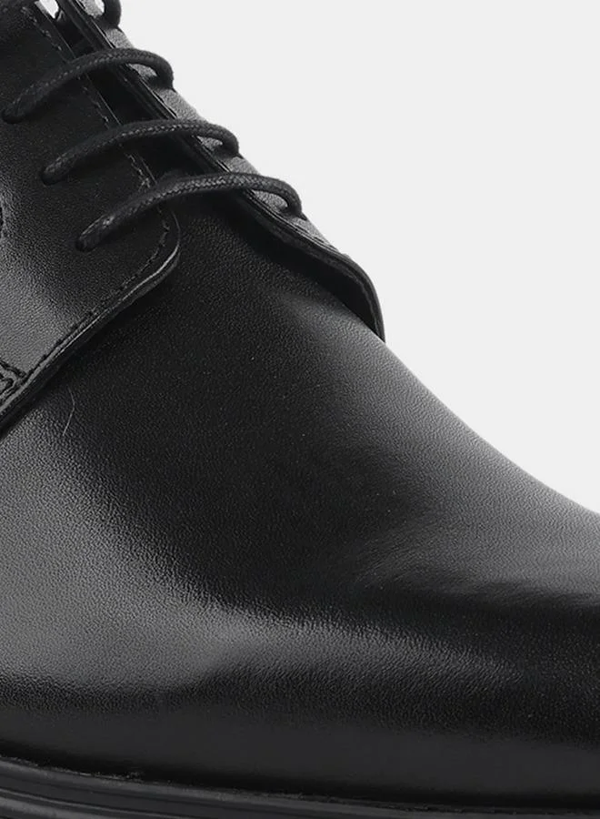 Duchini BLACK Men Leather Lace-Up Derby Shoes for Men | Best Price UAE