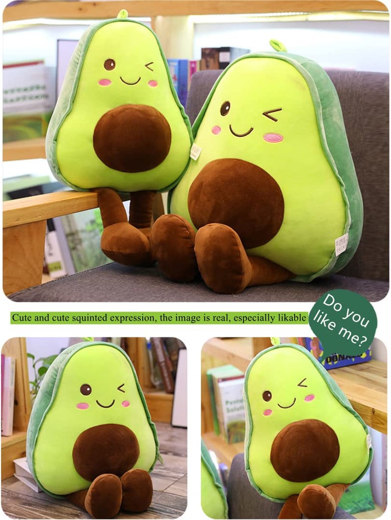 NatureMan avocado plush toy pillow gift, lovely fruit plush toy doll pillow pillow, suitable for children, girls, boys and holiday warm gifts (15 inch) - Image 2