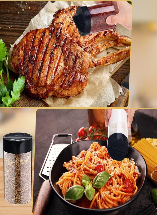 Yiyiring 30 Pack 8.4 oz Plastic Spice Jars with Black Cap Empty Clear Plastic Spice Bottle Containers Reusable Seasoning Jars with Shaker Lids for Kitchen Storing and Dispensing Salt Powders - Image 4