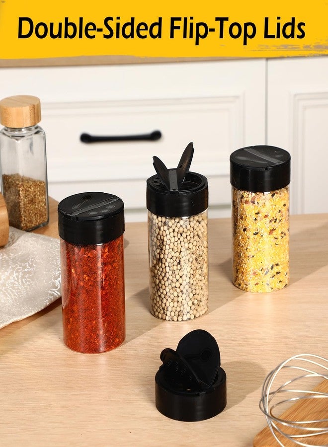 Yiyiring 30 Pack 8.4 oz Plastic Spice Jars with Black Cap Empty Clear Plastic Spice Bottle Containers Reusable Seasoning Jars with Shaker Lids for Kitchen Storing and Dispensing Salt Powders - Image 2