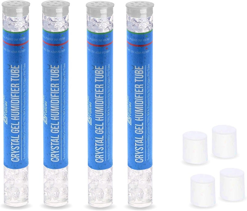 Essential Values 4 Pack Humidor Humidifier Tubes - Keeps Humidity at 70% with PG Infused Gel, Best Value – Each Tube Protects up to 25 Cigars by - Image 1