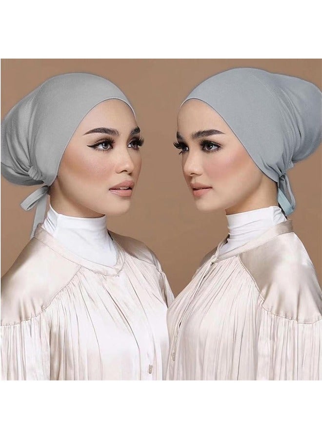 meayul 3Pcs Hijab Cap, Women scarf hijab, Muslim under hijab head cap for Women, Islamic Headscarf Bonnet Cap Hijab with Adjustable Tie-Back Closure - Image 5