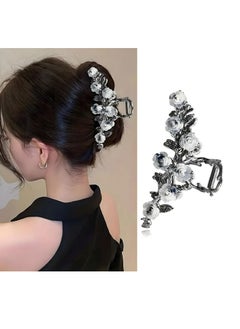 Generic Flower Hair Claw Clips,Metal Elegant Flower Hair Claw Clips for Thick Thin Hair Accessories Vintage Lotus Floral Claw Clip Non-Slip Strong Hold Hair Clips Hair Styling Hair Decorations for Women  - Image 1