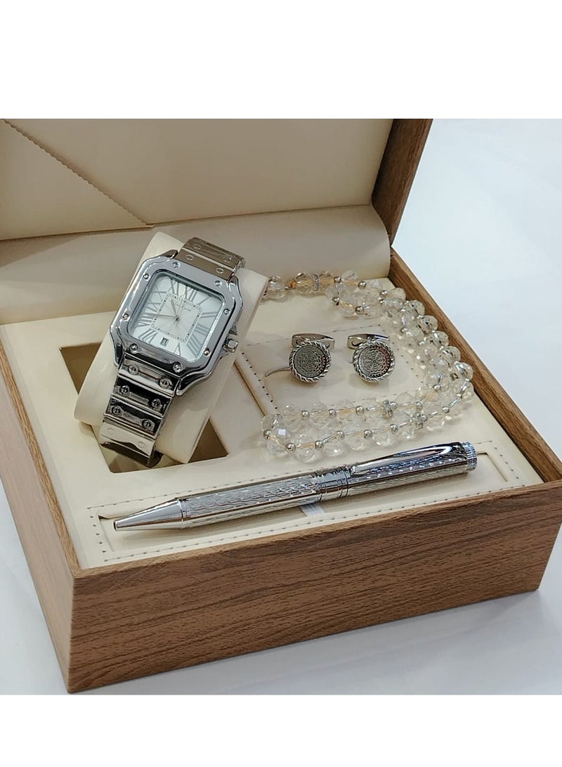 أس أه طقم ساعه رجالي من اربع قطع