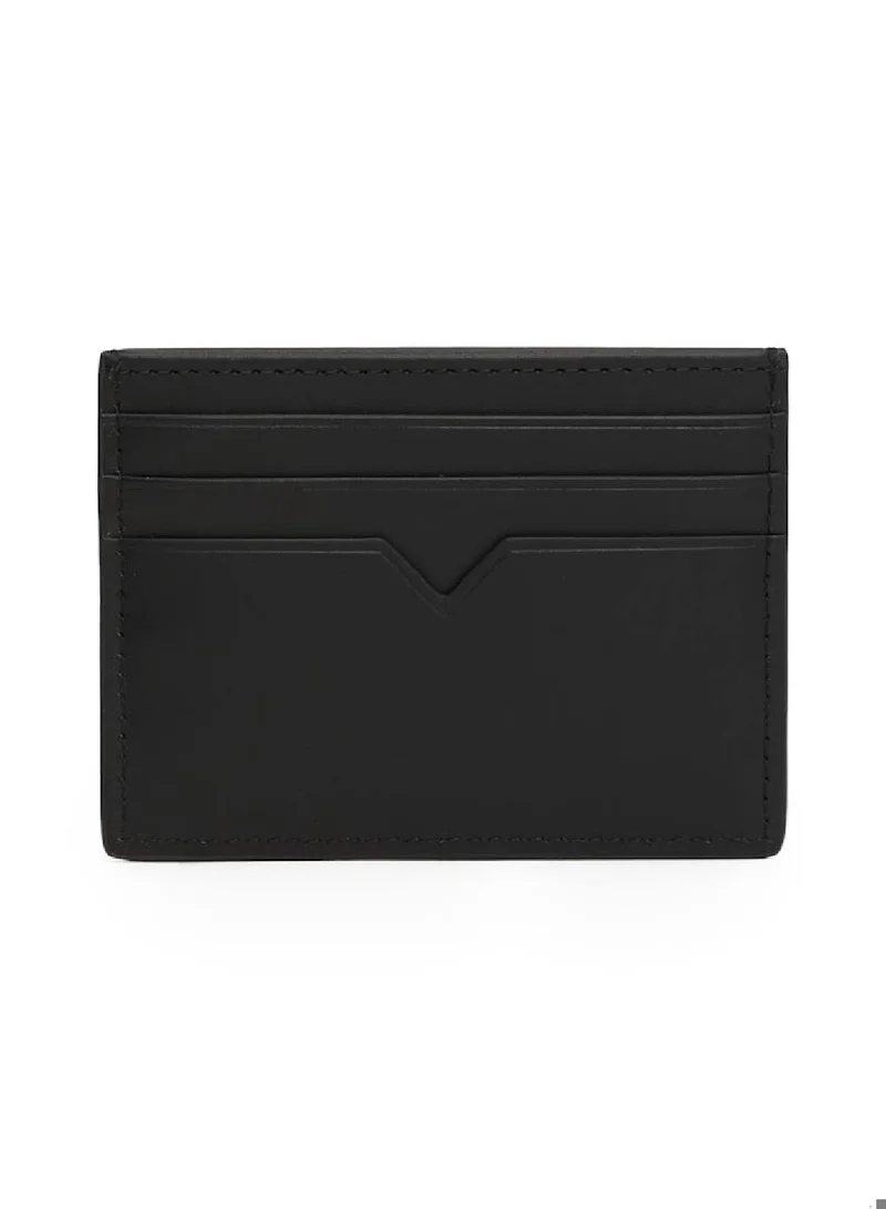 TOMMY HILFIGER Men's Corporate Leather Credit Card Holder, Black - Leather