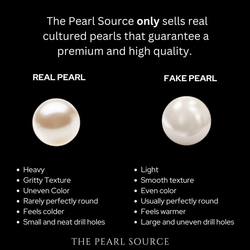 The Pearl Source 7-8mm AAA Quality Round Peach Freshwater Cultured Pearl Necklace for Women in 18" Princess Length - Image 5