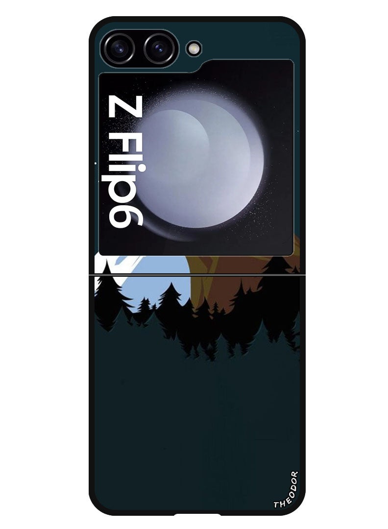 Theodor Protective Case Anti Scratch Shock Proof Bumper Cover For Samsung Galaxy Z Flip 6 Mountains - Image 1
