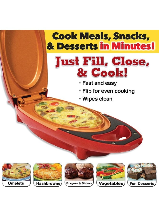 FEELING MALL Red Copper 5-Minute Chef Omelette Pan Non-Stick Omelette Maker Egg Cooker - Image 4