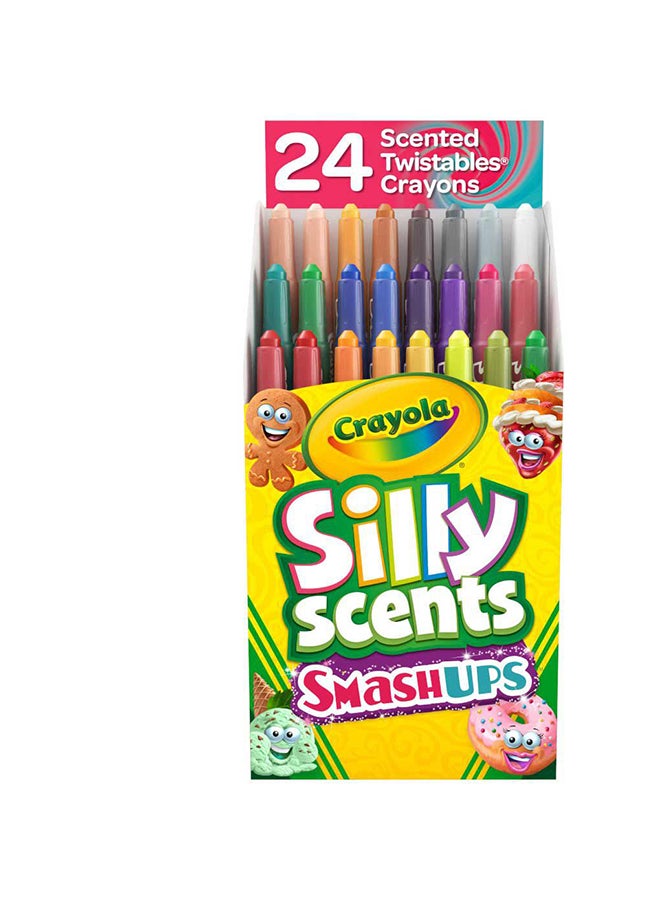 Crayola 24 CountSilly Scents Mini Twistables Scented Smashups Crayons - Image 1
