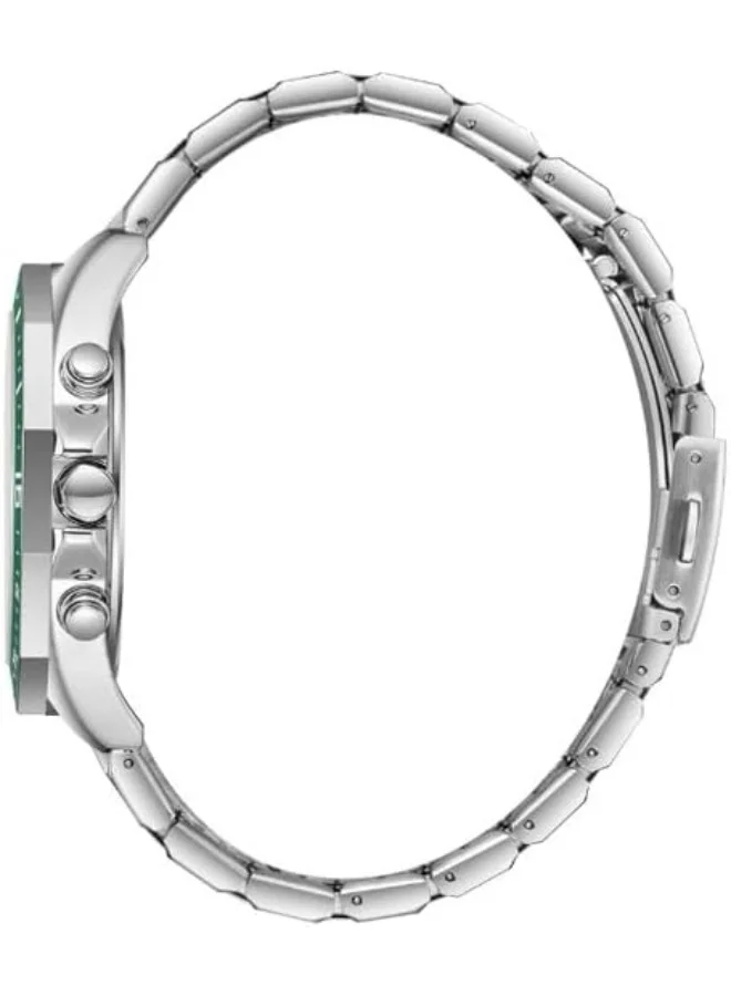 لي كوبر ساعة لي كوبر رجالي VX9JE1 Movement متعددة الوظائف بحزام معدني - LC08021.370، أخضر