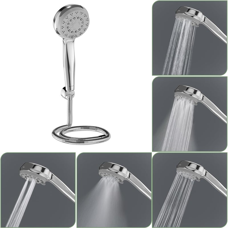 Lorazzo Versa 5Function Hand Shower for Bathroom 5Mode Water Flow Complete Set with 15 meter SS 304 Hose Pipe and Wall Hook 1Year Lorazzo Limited Warranty - Image 1