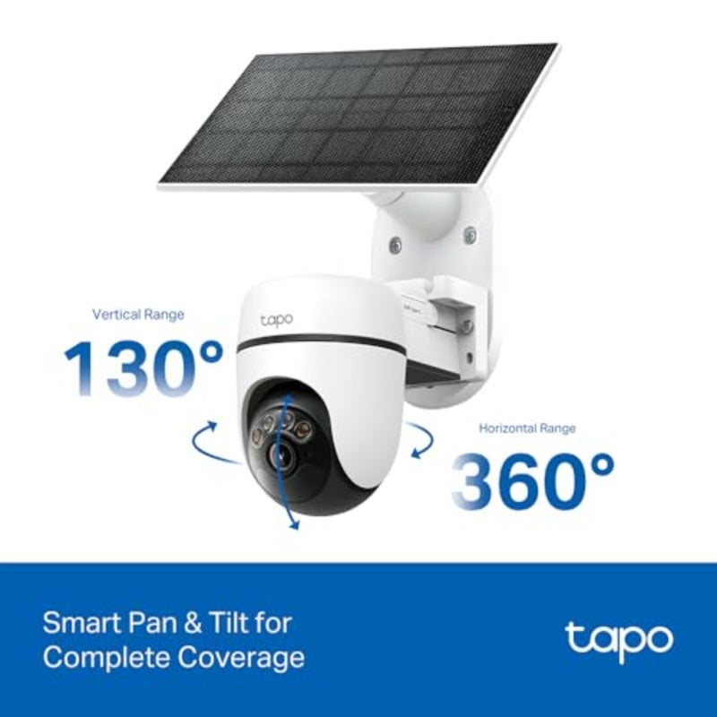 كاميرا C610 Kit 2K 3MP لاسلكية خارجية واي فاي مع لوحة شمسية، كاميرا مراقبة بطارية 360 درجة PTZ 6700 مللي أمبير في الساعة، اكتشاف الإنسان، رؤية ليلية ملونة، تتبع الذكاء الاصطناعي، IP65 - Image 5