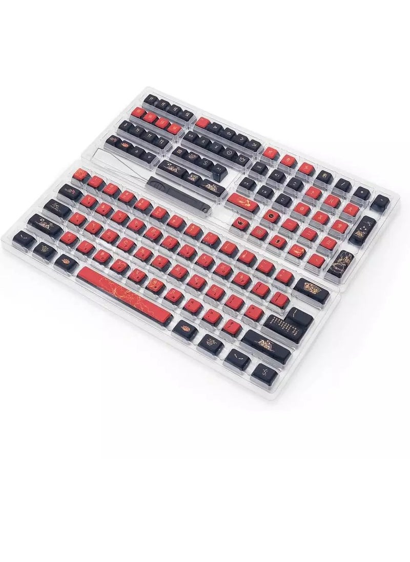 GK7 PBT Translucent Keycaps Compatible with 60%/65%/75%/80%/96%/100% Keyboard Layout (Nine Tailed Fox)