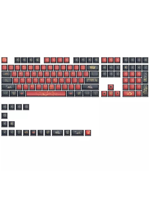GK7 PBT Translucent Keycaps Compatible with 60%/65%/75%/80%/96%/100% Keyboard Layout (Nine Tailed Fox)