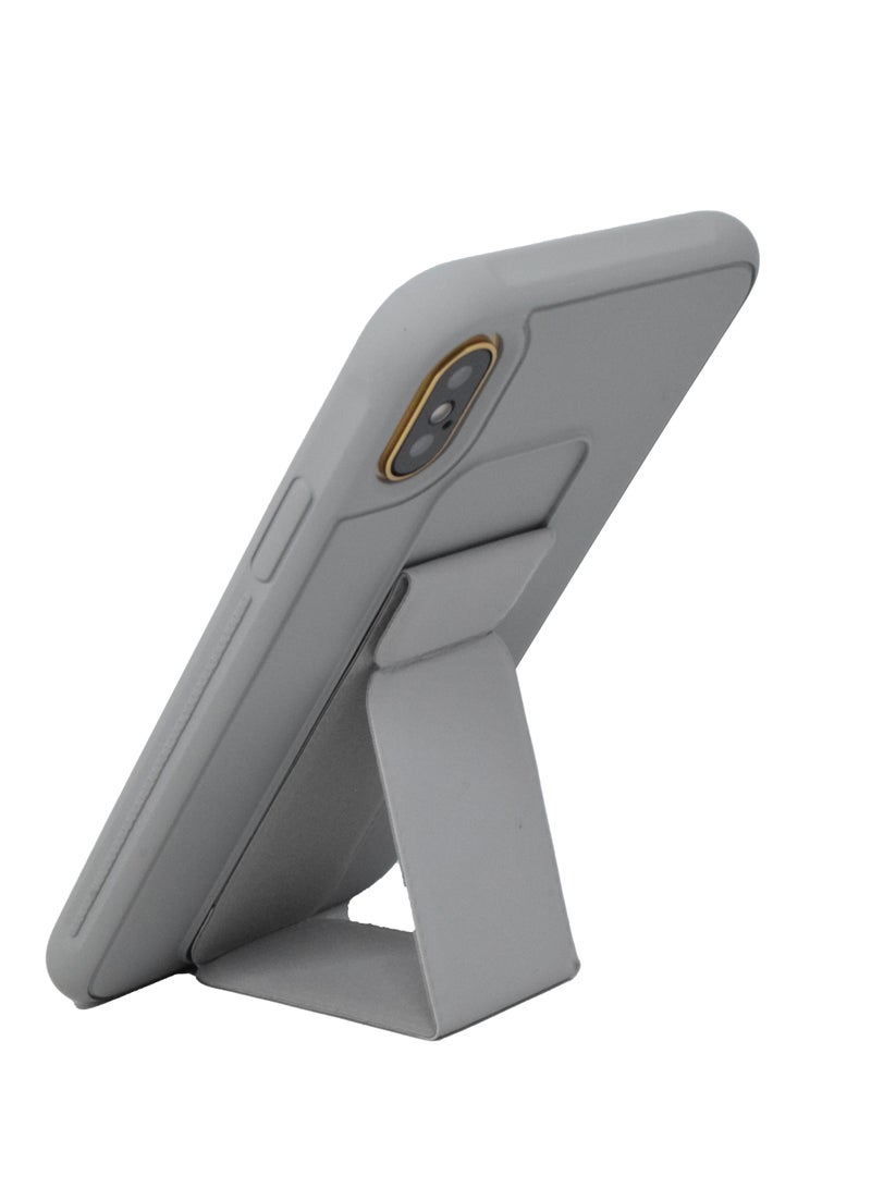 BORTONY iPhone X/XS Case Silicone Camera Protected Shockproof With Finger Grip Stand Cover  - Image 2
