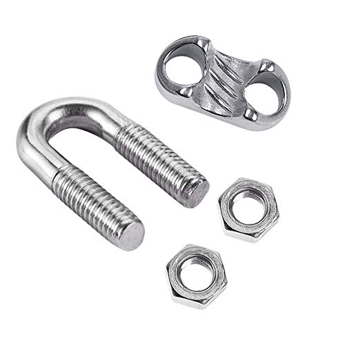 TOPZEA 30 Pcs M3 Stainless Steel Wire Rope Cable Clip Clamps, 1/8 Inch Wire Rope Clip, U Bolt Saddle Fastener - Image 3