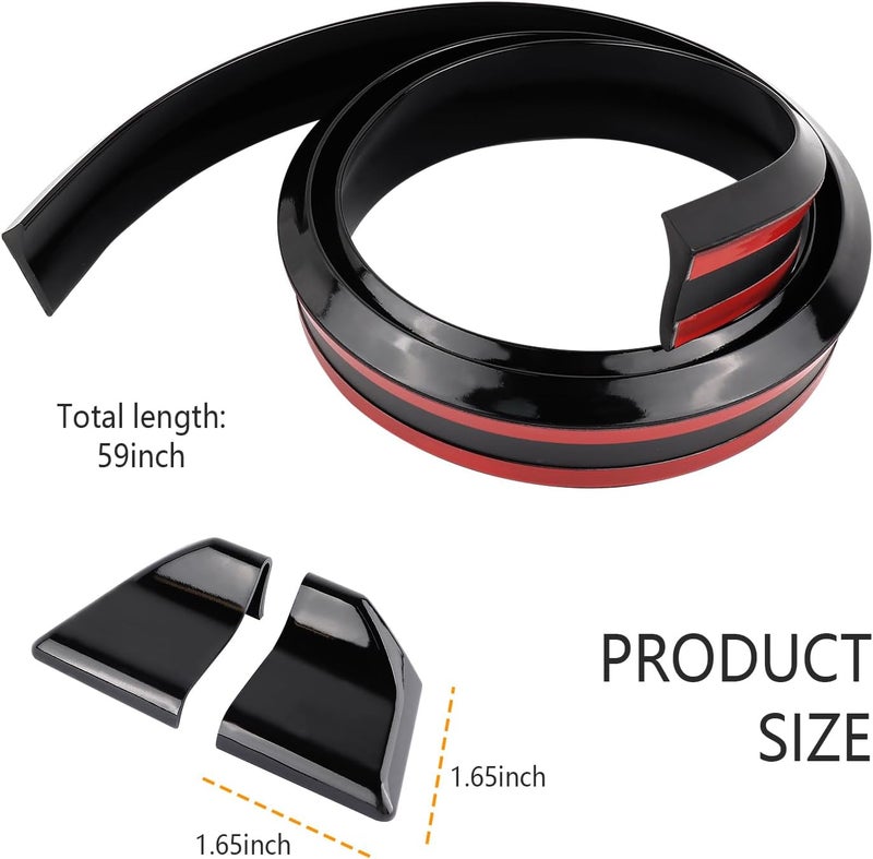 Aokdom 4.9 Ft Reflective Carbon Fiber Rear Spoiler - Image 2