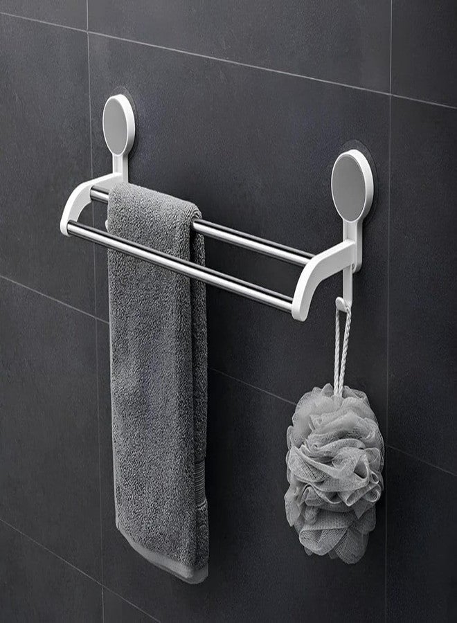 CRENTROVA Wall Mounted Self Adhesive Magic Sticker Towel Holder in Bathroom/Towel Rod for Bathroom/Hangers for Clothes/Cloth Hanger for Wall/Towel Stand/Towel Napkin Holder (2 Layer Napkin) - Image 2