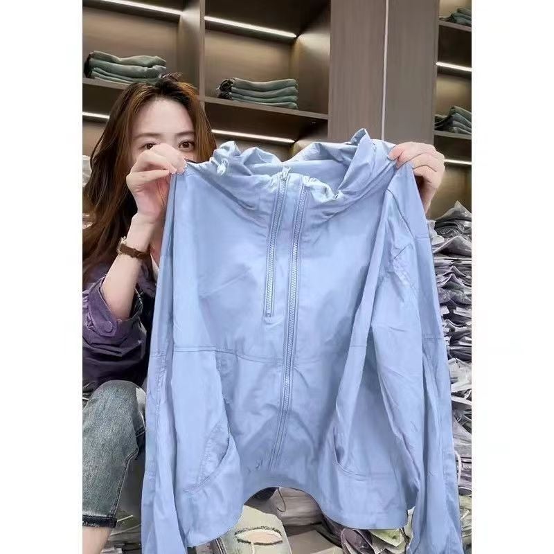 2025 Summer Women's UV Protection Hooded Lightweight Windbreaker Jacket - Image 2
