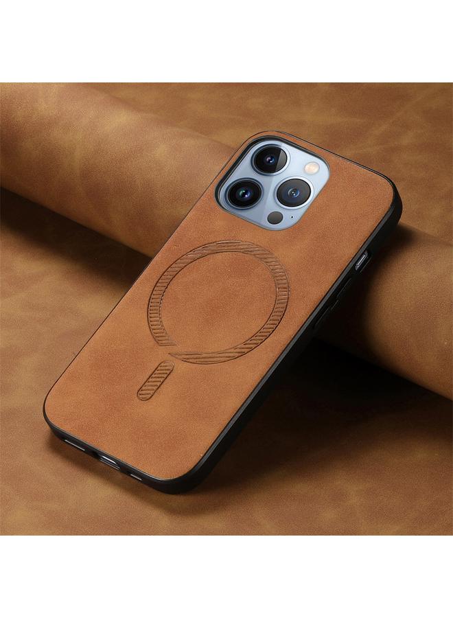 S-TOP Case For iPhone 16 Pro Max Solid Color Retro Magsafe PU Back Cover Phone Case - Image 2