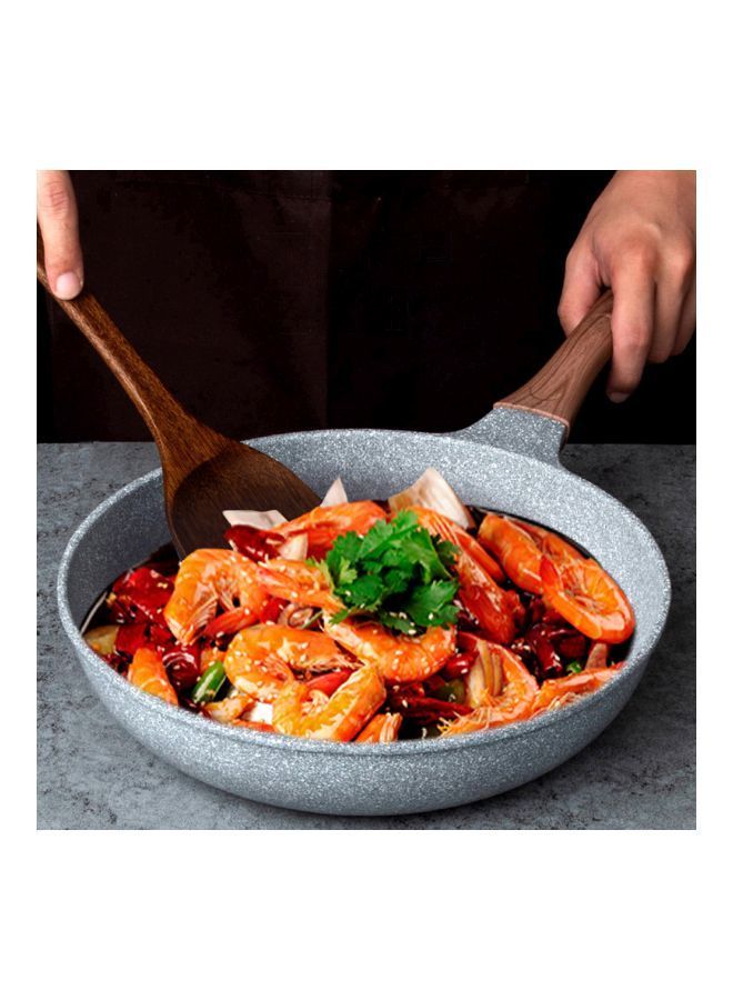 5-Piece Wooden Cooking Ladle Set Brown Rice Spoon 21.5x7, Frying Spatula 2x 39x9.5, 1x 33x8, Soup 25x7.5centimeter - Image 4