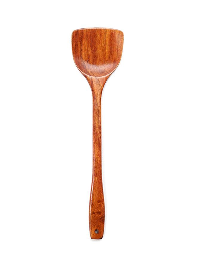 5-Piece Wooden Cooking Ladle Set Brown Rice Spoon 21.5x7, Frying Spatula 2x 39x9.5, 1x 33x8, Soup 25x7.5centimeter - Image 5