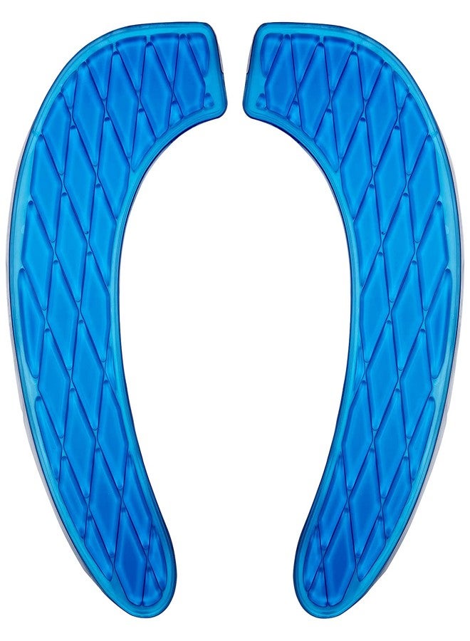 Kindax Gel Toilet Seat Cushion Portable and Washable Toilet Seat Cover Universal with Self-Adesive Design(Blue) - Image 1