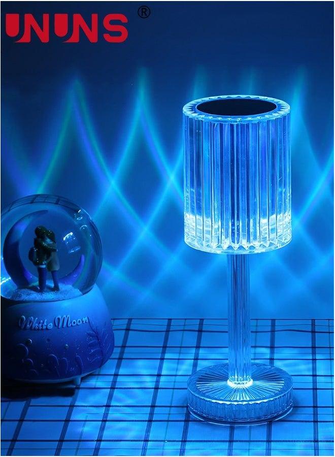 UNUNS Crystal Lamp,Touch Table Lamp With Touch Remote Control,16 Color LED 3D Rose Diamond Lamp,USB Rechargeable,Night Lights,Bedside Lamp,Dining Room Lamp,Atmosphere Light For Bedroom/Living - Image 2