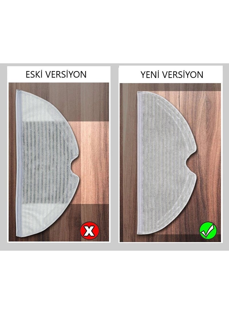 robotyedek - Spare Part Xiaomi Dreame Vacuum Mop D9 Compatible Full Surface 2 Pieces Mop Fiber Cloth - Image 1
