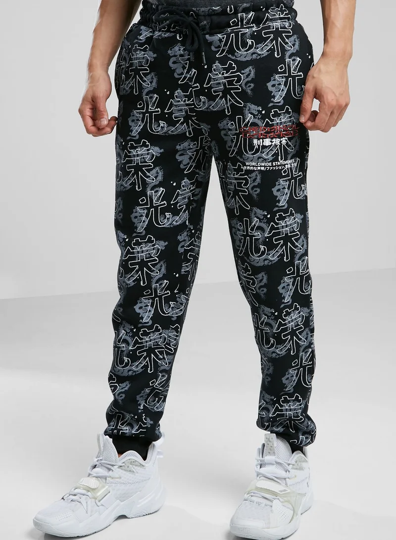 CRIMINAL DAMAGE Dragon Aop Sweatpants
