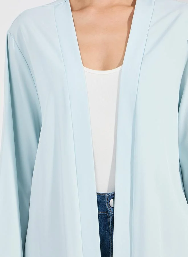 Styli Regular Fit Maxi Plain Kimono