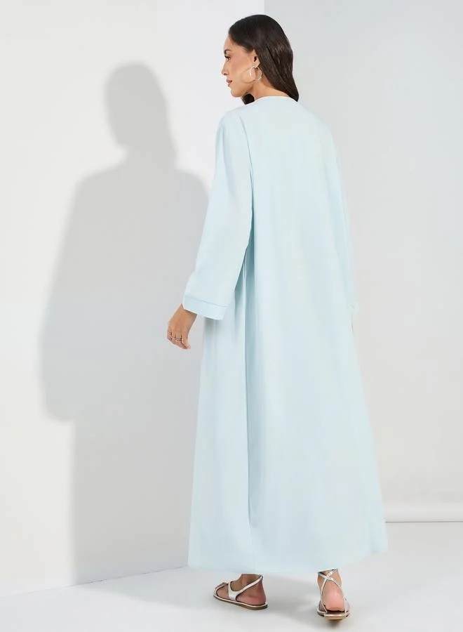 Styli Regular Fit Maxi Plain Kimono