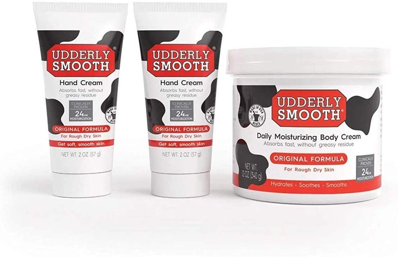 UDDERLY Smooth NonGreasy Hand and Body Moisturizer Cream Bundle 1 Kit, 3 Count - Image 1