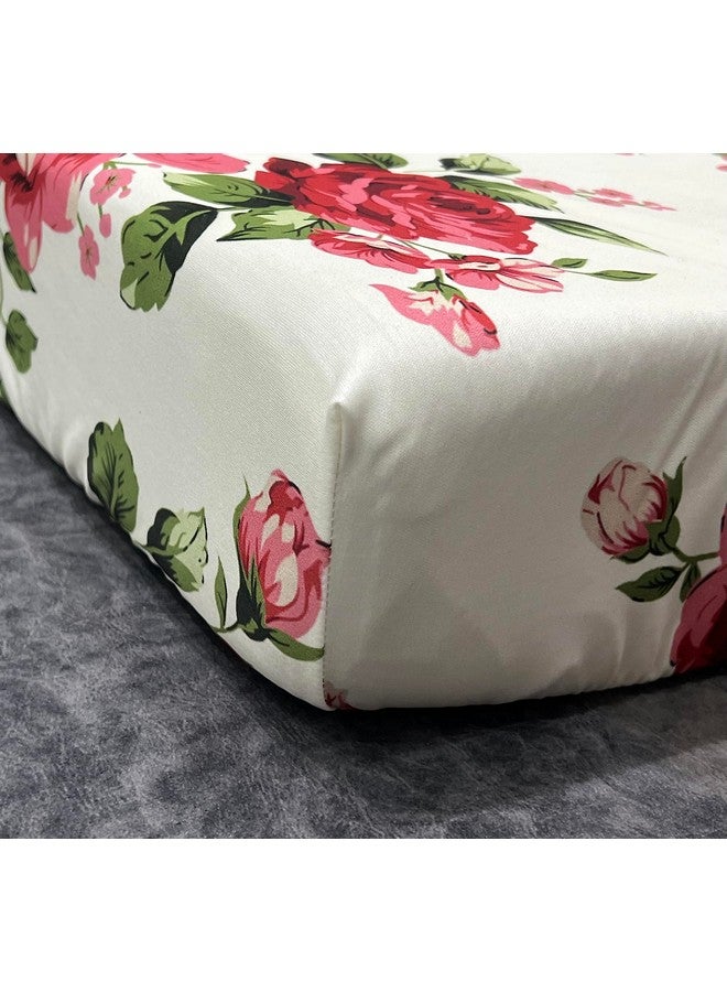 ohello® Stretchable/Spandex Printed Sofa Slip Cover, Pack of 5 Sofa seat Covers can use for livingroom, Couch, Wooden Sofas & Offices (Cream & Red, SSC_906) - Image 4
