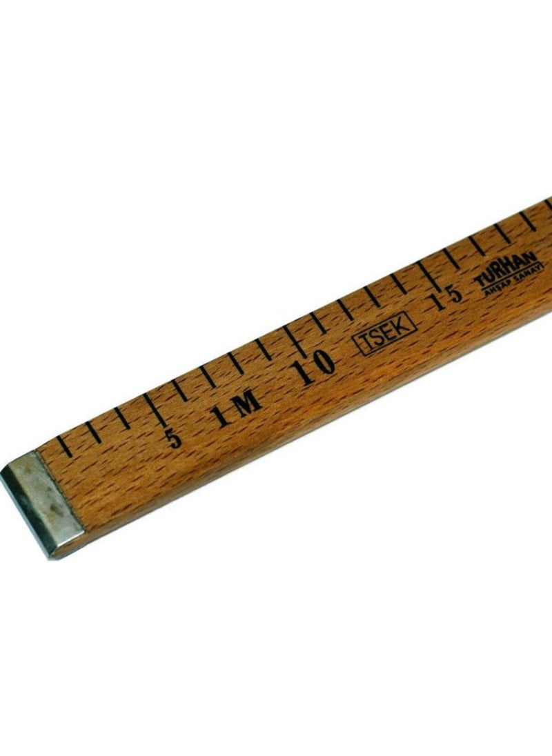 EC Shop Jokeyambalaj Quality (Tsek) Approved Wooden Textile Ruler (Front / Back Side 100CM)  - Image 2